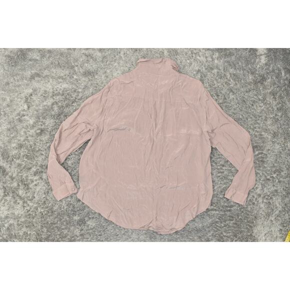 Torrid Women's Plus Size 1 Pink Viscose Button-Up Top Long Sleeve Solid - Picture 3 of 7